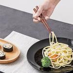 Portable Wooden Cutlery Set for Travel and Camping - 4 Piece Set With Reusable Wooden Spoon, Fork, Knife and Chopsticks