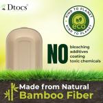 Dtocs Premium Disposable Meal Prep Containers with Lids (Pack of 50), 500 mL (17oz) | Heavy Duty Bamboo Fiber To Go Food Containers – Leak Resistant, Microwave & Freezer Safe