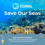 CORAL Light Brown 100% Compostable Spoons & Forks Set - 220 Pieces - No Plastic Cutlery, 110 Forks, 110 Soup Spoons - Break-Resistant with Smooth Edges, Ocean-Friendly Alternative to Plastic Utensils