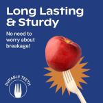 CORAL Light Brown 100% Compostable Spoons & Forks Set - 220 Pieces - No Plastic Cutlery, 110 Forks, 110 Soup Spoons - Break-Resistant with Smooth Edges, Ocean-Friendly Alternative to Plastic Utensils