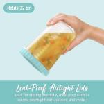 Bentgo Prep - 20 Piece 32 fl oz Leak-Proof Deli Containers with Lids, Food Storage for Meal Prep, Twist-Top, Reusable, PFAS & BPA-Free, Stackable, Microwave, Freezer & Dishwasher Safe (Aqua Splash)