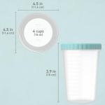 Bentgo Prep - 20 Piece 32 fl oz Leak-Proof Deli Containers with Lids, Food Storage for Meal Prep, Twist-Top, Reusable, PFAS & BPA-Free, Stackable, Microwave, Freezer & Dishwasher Safe (Aqua Splash)