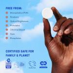 BLUELAND Laundry Detergent Tablets, 60 Count, Plastic-Free Eco-Friendly Pods, Sheets, Liquid Alternative - Fragrance Free and Clear, Natural, Gentle