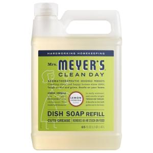 MRS. MEYER'S CLEAN DAY Liquid Dish Soap Refill, Biodegradable Formula, Lemon Verbena (48 Fl Oz (Pack of 1))