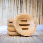 LATHER GREEN - Bamboo Soap Dish & Shower Steamer Holder, Soap Tray and Shower Steamer Tray Eco-Friendly with Drainage, Durable Design