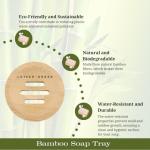 LATHER GREEN - Bamboo Soap Dish & Shower Steamer Holder, Soap Tray and Shower Steamer Tray Eco-Friendly with Drainage, Durable Design