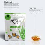Renew Bath + Body Moisturizing Body Wash Pods, Eucalyptus & Mint Scent, Eco-Friendly and Cruelty Free, Plant-Based Packaging - Plastic Free - Ocean Safe, 31 Pods