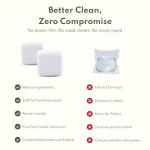 100% Plastic-Free Dishwasher Detergent Tablets, 100 Count, Free & Clear, Eco-Friendly Dishwashing Tablets, Natural, Sustainable