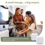 100% Plastic-Free Dishwasher Detergent Tablets, 100 Count, Free & Clear, Eco-Friendly Dishwashing Tablets, Natural, Sustainable