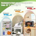 Silicone Stretch Lids for Food Storage in Fridge, Reusable Elastic Bowl Covers for Cup, Cans, Jars, Round & Rectangle Container, Food Grade Silicone Microwave Food Cover, Heat-Resistant, Transparent