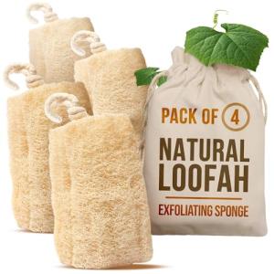 Eco-Friendly Egyptian Loofah Sponge Set of 4