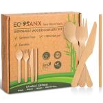 Eco-Friendly 220-Pc Bamboo Cutlery Set