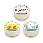 Pet House Mini Candles for Pet Odor Made with Natural Soy Wax, Plant Based, Dog and Cat Friendly Scented Candles, Variety Pack of 3