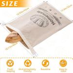 2 Pack Beeswax Bread Bags for Sourdough,Reusable Organic Linen Beeswax Bread Bag for Homemade Sourdough 17 x 12.6 Inches Food Storage Cloth Bag – Freezer-Friendly & Freshness Preservation