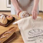 2 Pack Beeswax Bread Bags for Sourdough,Reusable Organic Linen Beeswax Bread Bag for Homemade Sourdough 17 x 12.6 Inches Food Storage Cloth Bag – Freezer-Friendly & Freshness Preservation