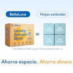 BellaLuce Laundry Detergent Sheets - Laundry Sheets, 240 Loads, Eco-Friendly, Plastic-Free, Fresh Linen Scent, Space Saving, Fast Dissolve & Hypoallergenic, Laundry Detergent for Home,Dorms,Essentials