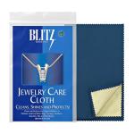 Blitz 117 Premium XL 2-Ply Jewelry Cleaning and Polishing Cloth with Tarnish Inhibitor for Gold, Silver, and Platinum, Made in the USA, Nontoxic and Environmentally Friendly, Blue