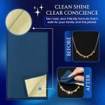 Blitz 117 Premium XL 2-Ply Jewelry Cleaning and Polishing Cloth with Tarnish Inhibitor for Gold, Silver, and Platinum, Made in the USA, Nontoxic and Environmentally Friendly, Blue