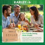 Karley 100% Bamboo Heavy Duty Disposable Utensils – 150 pcs, 6.7in (50 Forks, 50 Spoons & 50 Knives) – Durable, Eco-friendly & Biodegradable Cutlery. FDA Registered, Plastic Free & Compostable