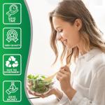 Karley 100% Bamboo Heavy Duty Disposable Utensils – 150 pcs, 6.7in (50 Forks, 50 Spoons & 50 Knives) – Durable, Eco-friendly & Biodegradable Cutlery. FDA Registered, Plastic Free & Compostable