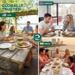 ECO SOUL Compostable Paper Plates 8 Inch (100 Count) Heavy Duty Disposable Dessert Plates, Eco-Friendly Sugarcane Bagasse Small Plates For Appetizer- White