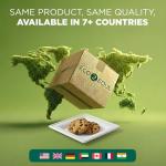 ECO SOUL Compostable Paper Plates 8 Inch (100 Count) Heavy Duty Disposable Dessert Plates, Eco-Friendly Sugarcane Bagasse Small Plates For Appetizer- White