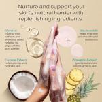 RAW SUGAR Simply Hand Wash, 16.9 Fl Oz (Pack of 3) Pineapple + Maqui Berry + Coconut Liquid Hand Soap for Kitchen or Bathroom, Cleanses & Refreshes Hands, Formulated without Sulfates & Parabens