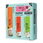 Matter Compostable Assorted Kitchen Bags, 230 Count, Biodegradable, Eco-Friendly Resealable Food Storage Variety Pack, 80 Snack, 80 Sandwich, 50 Quart & 20 Gallon