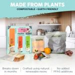 Matter Compostable Assorted Kitchen Bags, 230 Count, Biodegradable, Eco-Friendly Resealable Food Storage Variety Pack, 80 Snack, 80 Sandwich, 50 Quart & 20 Gallon