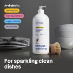 ATTITUDE Dishwashing Liquid, EWG Verified, Vegan Dish Soap, Plant Based, Naturally Derived Products, Pink Grapefruit, 33.8 Fl Oz