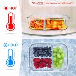 EcoPreps Bamboo-Lid Glass Bento Box Set