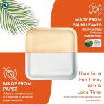 ECO SOUL Compostable 7 & 10 Inch Palm Leaf Square Plates (50 Count) Like Bamboo Plates | Biodegradable | Eco-Friendly, Microwave & Oven Safe - Party Pack
