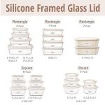 Urban Green Glass Food Storage Containers with Glass Lids, Microwave Safe Food Container Set, Airtight Food Container Set, LeakProof, 100% Plastic Free, White Color, 4pack