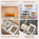 Urban Green Glass Food Storage Containers with Glass Lids, Microwave Safe Food Container Set, Airtight Food Container Set, LeakProof, 100% Plastic Free, White Color, 4pack