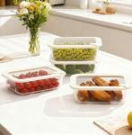 Urban Green Glass Food Storage Containers with Glass Lids, Microwave Safe Food Container Set, Airtight Food Container Set, LeakProof, 100% Plastic Free, White Color, 4pack