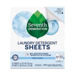 Seventh Generation Laundry Detergent Sheets 32ct Free & Clear Removes Tough Stains Safer for your family