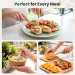 Weemium Bamboo Cutlery Disposable Set, [150 Pack] Heavy-Duty Bamboo Utensils Disposable Silverware, FSC Certified 100% Biodegradable and Compostable Utensils, 60 Forks, 60 Spoons, 30 Knives