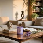 NORVENCE Lavender Candle, Lavender Scented Candles for Women, 10oz Soy Candles with Bamboo Lid for Home Scented, Birthday Gifts for Women and Men, Hand-Poured Candle for Relaxation, Home Decor