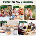 Weemium Bamboo Cutlery Disposable Set, [150 Pack] Heavy-Duty Bamboo Utensils Disposable Silverware, FSC Certified 100% Biodegradable and Compostable Utensils, 60 Forks, 60 Spoons, 30 Knives