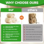 Natural Loofah Sponges – 3 Pack for Shower & Bath – Eco-Friendly Exfoliation, Body Scrubber,wash The Dishes, & Pet Grooming – Biodegradable, Chemical-Free