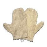 TTYBG Classic Natural Sisal Bath Spa Shower Scrubber Sponge Fiber Glove Mitt Soften Smooth Renew Skin Anti-aging Eco-Friendly Pack of 2