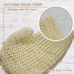 TTYBG Classic Natural Sisal Bath Spa Shower Scrubber Sponge Fiber Glove Mitt Soften Smooth Renew Skin Anti-aging Eco-Friendly Pack of 2