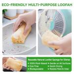 Natural Loofah Sponges – 3 Pack for Shower & Bath – Eco-Friendly Exfoliation, Body Scrubber,wash The Dishes, & Pet Grooming – Biodegradable, Chemical-Free