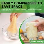 Natural Loofah Sponges – 3 Pack for Shower & Bath – Eco-Friendly Exfoliation, Body Scrubber,wash The Dishes, & Pet Grooming – Biodegradable, Chemical-Free