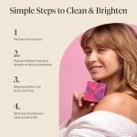 Kitsch x Lisa Frank Dancing Dreams Shea Butter Body Wash Bar – Gentle Exfoliating Body Wash with Apricot Seeds – Moisturizing Bar Soap Cleanser for Soft, Smooth Skin – Eco-Friendly Skin Care - 4oz