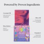 Kitsch x Lisa Frank Dancing Dreams Shea Butter Body Wash Bar – Gentle Exfoliating Body Wash with Apricot Seeds – Moisturizing Bar Soap Cleanser for Soft, Smooth Skin – Eco-Friendly Skin Care - 4oz