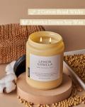 M&SENSE Lemon Vanilla Scented Candles, 19.4oz Organic Soy Wax, 110 Hours Long Lasting Slow Burn, Natural Candles Non Toxic, Fruity Scent Stress Relief Gifts for Women, Home Fragrance for Bath