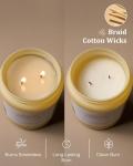 M&SENSE Lemon Vanilla Scented Candles, 19.4oz Organic Soy Wax, 110 Hours Long Lasting Slow Burn, Natural Candles Non Toxic, Fruity Scent Stress Relief Gifts for Women, Home Fragrance for Bath