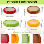 Rojoyal 5PCS Avocado Saver & Produce Saver Set – 4 Reusable Silicone Fruit Storage Pods + Fruit Peeler, Tomato Holder, Onion Keeper, Lemon Saver for Fridge, Office Snacks & Camping