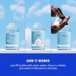 BLUELAND Foaming Hand Soap Refill Tablets, 4-Pack, Garden Blooms Variety Scents, Eco Friendly Cleaning Products, 4 x 9 Fl oz